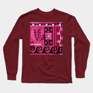 Pink Hawaiian Patterns Long Sleeve T-Shirt